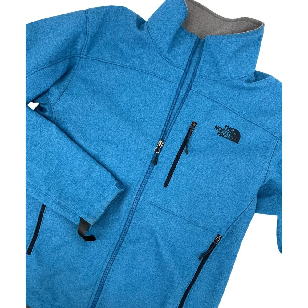 The North Face Mens‎ WindWall Softshell Jacket Blue Heather Full Zip Small S/P